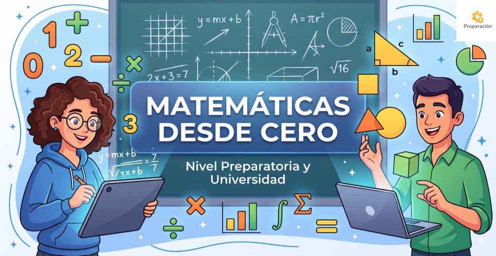 Curso de Matemáticas desde 0: Prepárate para tu examen de ingreso a la universidad 2027 - Más Preparación